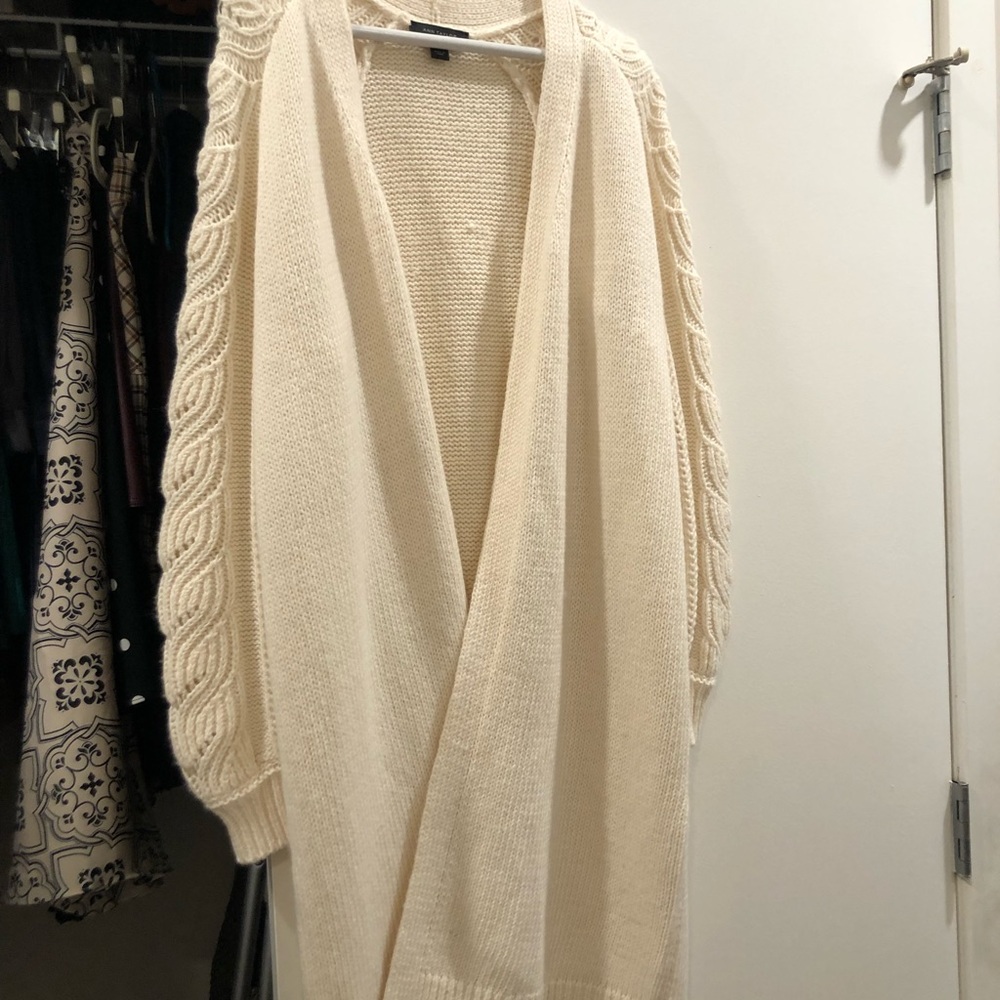 Long cream cardigan